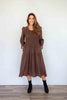 Merric Plain Elastic Long Sleeve Dress