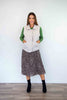 Printed midi skirt