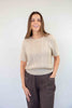 Short Sleeve Linen Knit Top