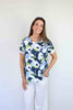 Larosela Flower Print Short Sleeve Top