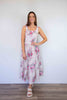 Larosela Flower Print Strap Dress