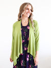 Larosela Ruffle Hem Open Front Cardigan