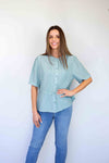 Merric Striped Ruched Top