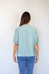 Merric Striped Ruched Top