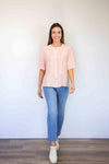 Merric Striped Ruched Top