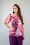Larosela Chiffon Pleats Top