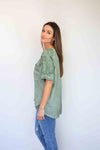 FairyTern 100%Cotton Drawstring Hem Top