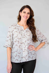 Merric Front Fold Print Top