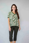 Merric Medium Stretch Elastic Waist Tapered Capris Pants