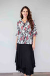 Merric Front Fold Print Top