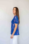 Merric Pleads Elastic Print Top