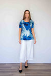 Merric Pleads Elastic Print Top