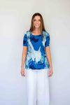 Merric Pleads Elastic Print Top