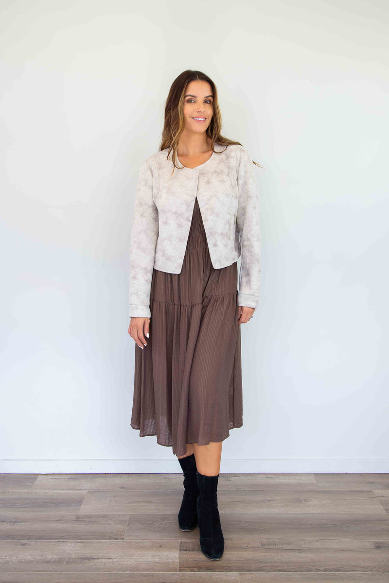 Merric Faux Leather Short Jacket