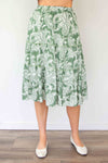 Merric Elastic Waist Crush Pleat Skirt