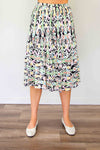 Merric Elastic Waist Crush Pleat Skirt