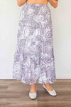 Larosela Ruffle Panels Print Skirt