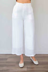 Larosela Wide-Leg Soft Pants With Side Pockets