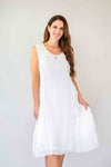 Larosela Tie Neck Ruffle Bottom Sleeveless Dress