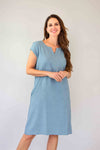 Merric 100%Cotton Plain Simple Dress