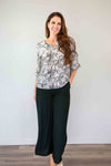 Merric Front Fold Print Top