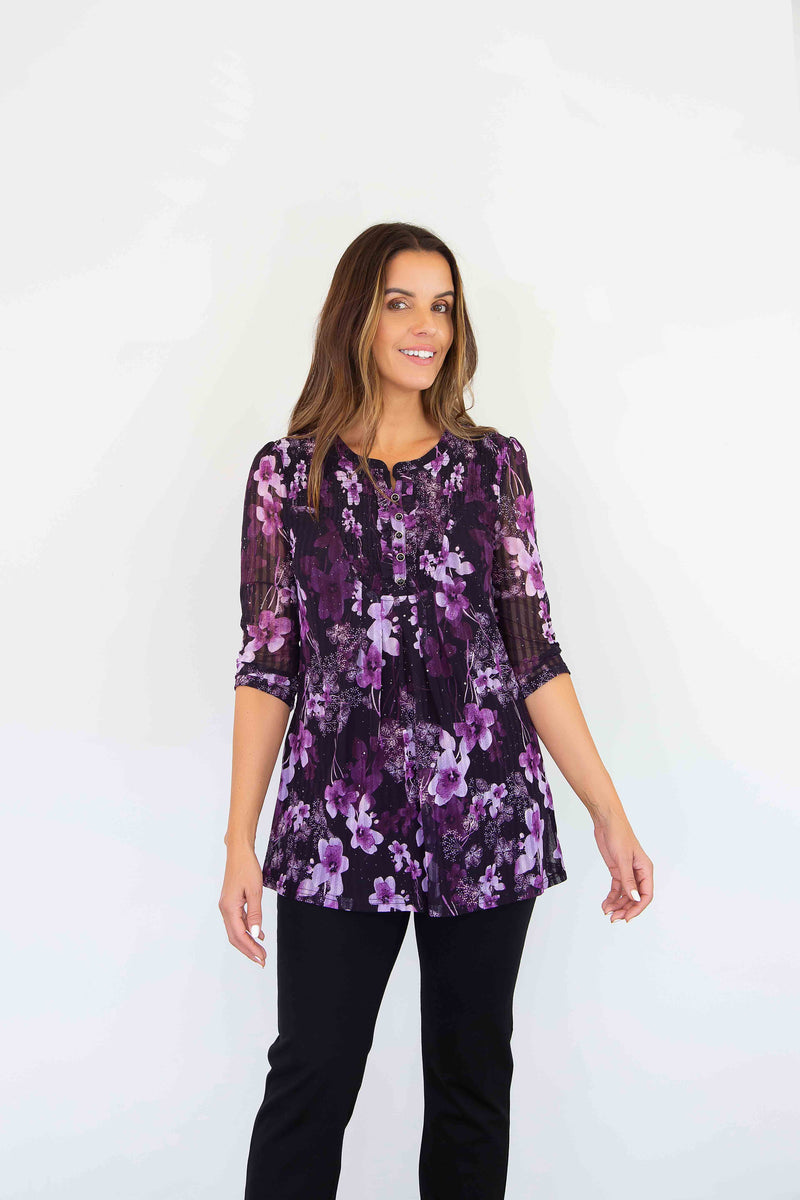 Merric Soft Stretchy Printed Top