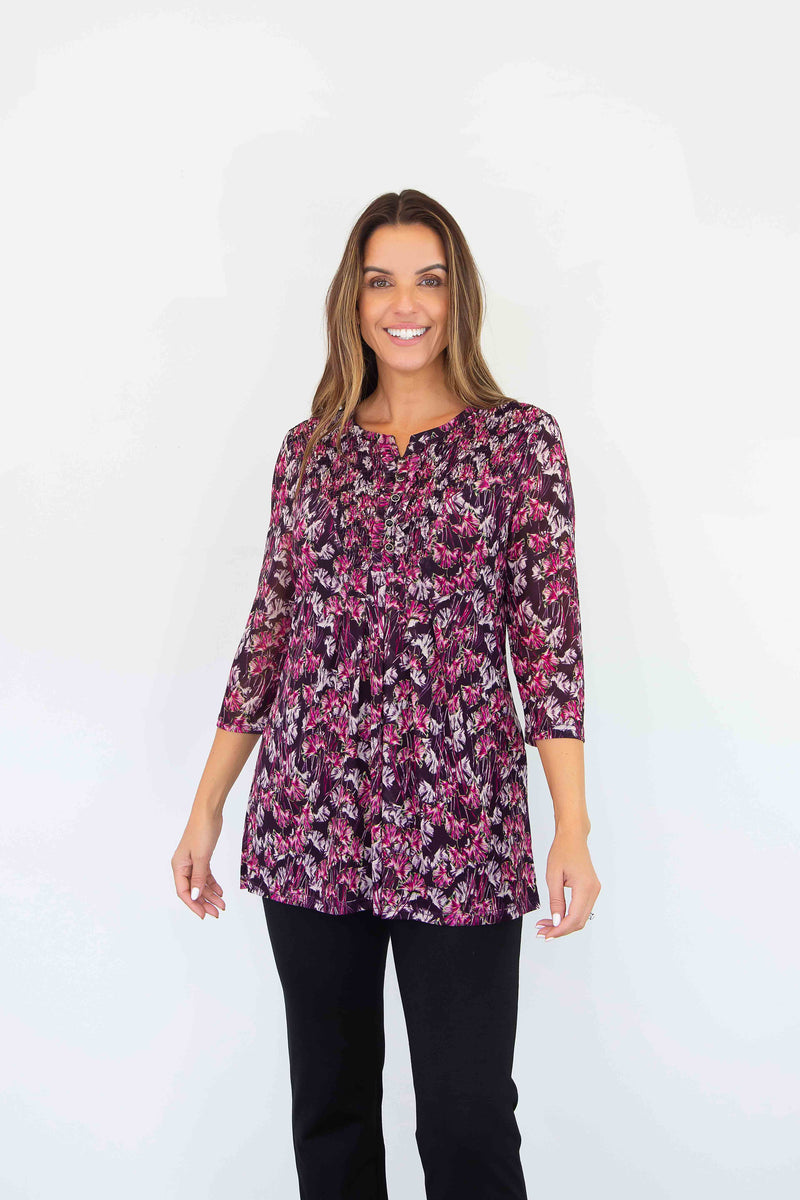 Merric Soft Stretchy Printed Top