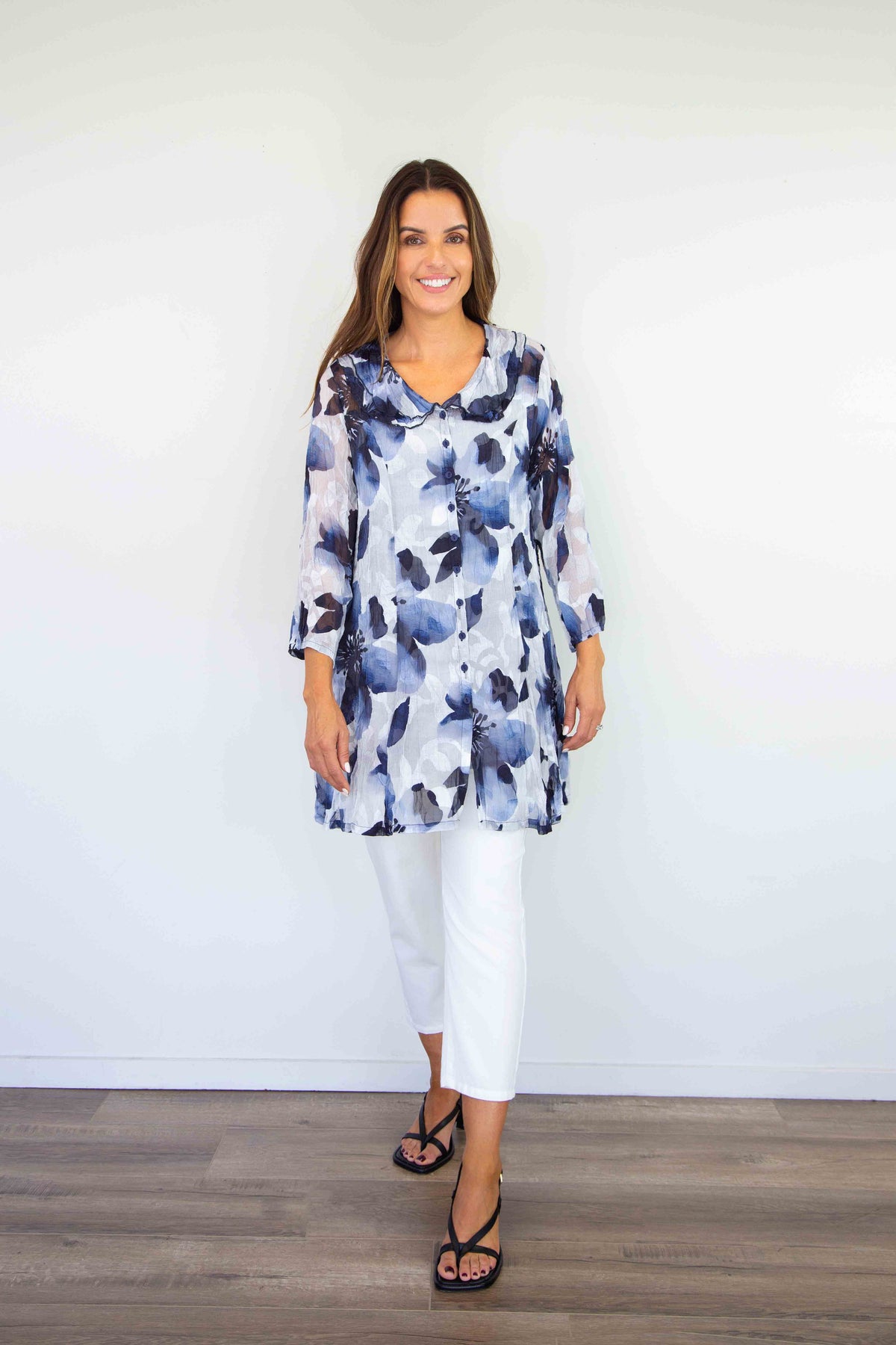 Larosela Crinkle Print Blouse – Merric