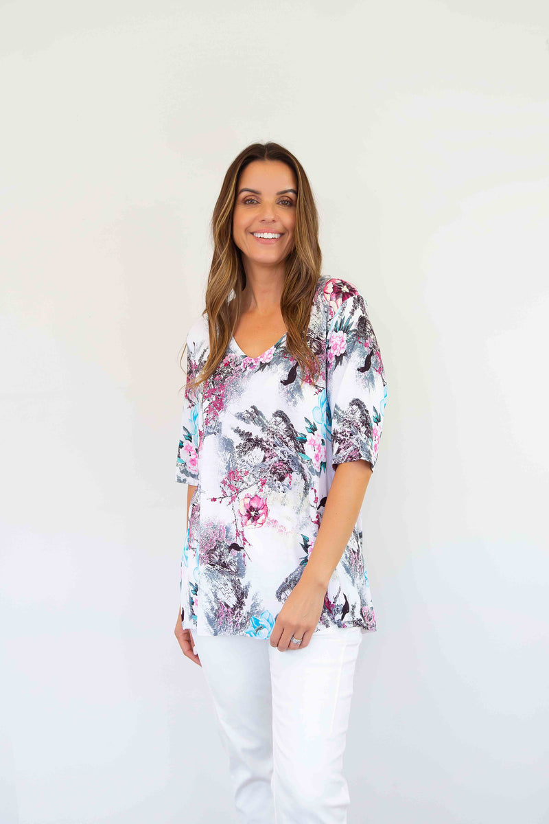 Larosela V-neck Short Sleeve Blouse – Merric