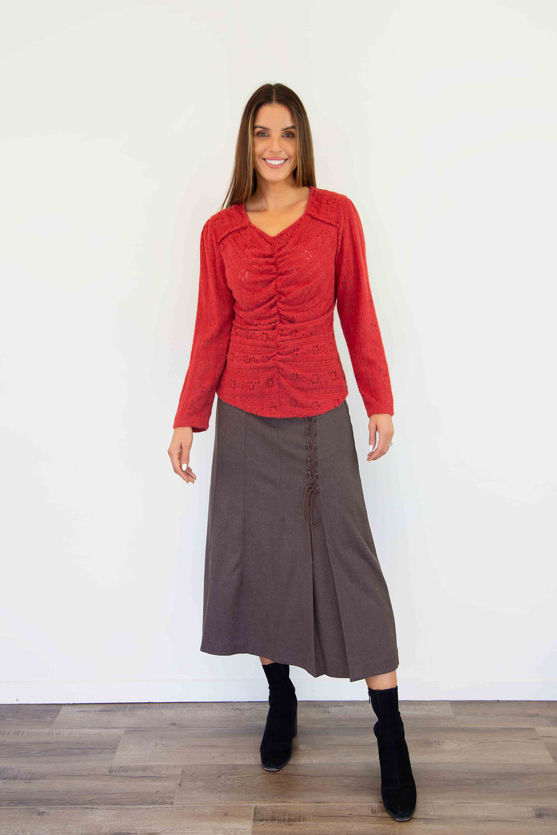 Merric Front Crushed Stretch Top
