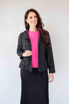 Larosela Knitted Print Button-up Cardigan