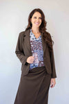 Larosela Button Front Long Sleeves Plain Jacket