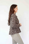 Larosela Knitted Print Button-up Cardigan