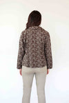Larosela Knitted Print Button-up Cardigan