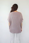 Larosela Silver Fiber Fabric Sleeveless Batwing Jumper