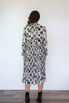 Merric Elastic Neckline and Cuffs with Drawstring Waist Dress