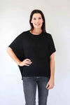 Larosela Silver Fiber Fabric Sleeveless Batwing Jumper