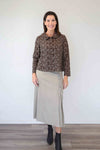 Larosela Knitted Print Button-up Cardigan