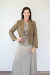 Larosela Button Front Long Sleeves Plain Jacket