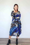 Larosela Print Side Gather Dress