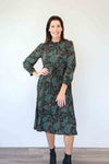 Merric Elastic Neckline and Cuffs with Drawstring Waist Dress