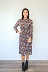 Merric Elastic Neckline and Cuffs with Drawstring Waist Dress