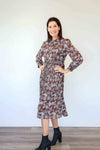 Merric Elastic Neckline and Cuffs with Drawstring Waist Dress