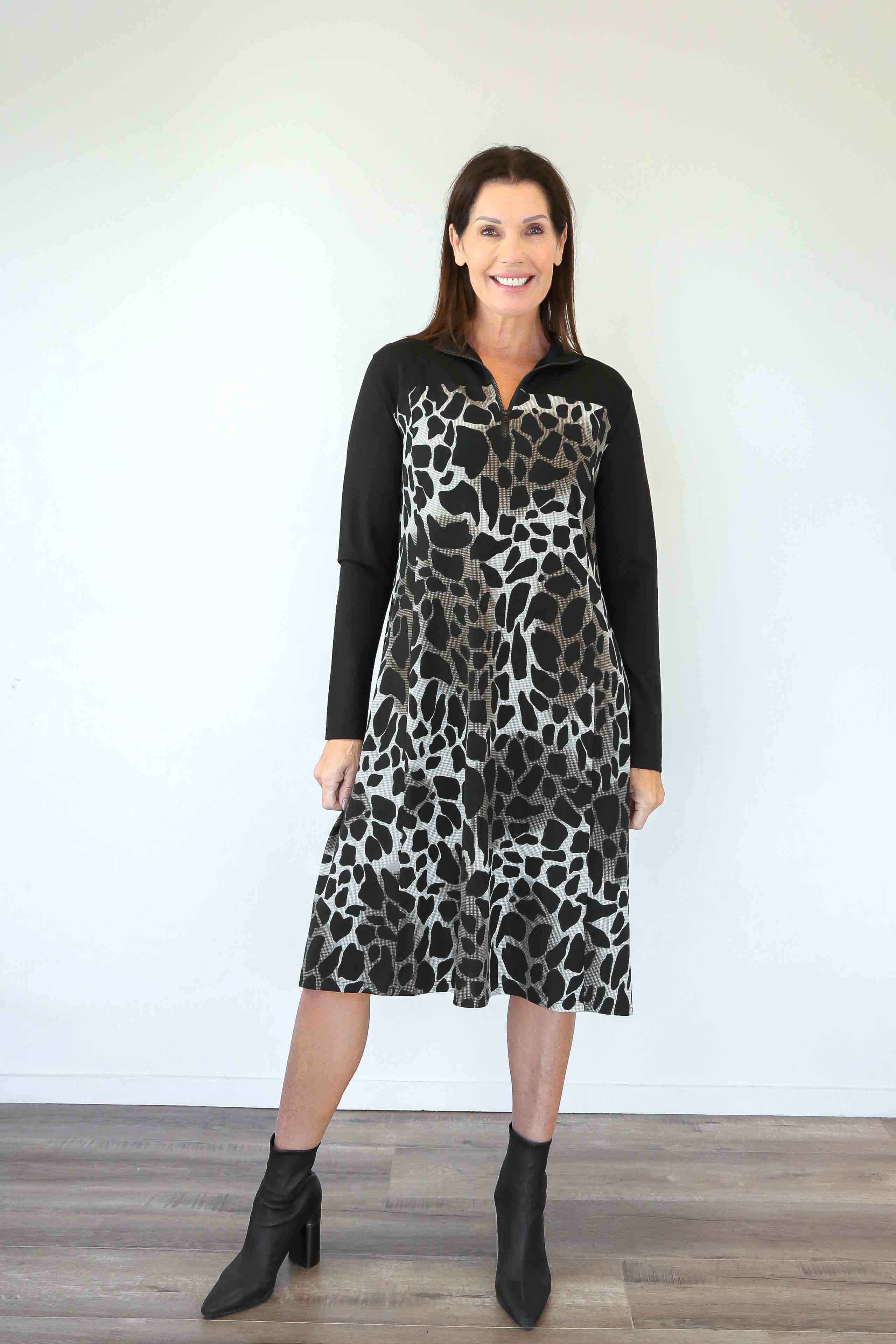 Merric Print Dress With Side Pocket