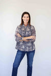 Merric Front PleatedCollar Top