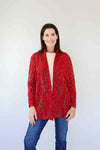 Merric 62%Cotton Gold Print Cardigan