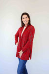 Merric 62%Cotton Gold Print Cardigan