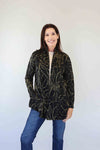 Merric 62%Cotton Gold Print Cardigan