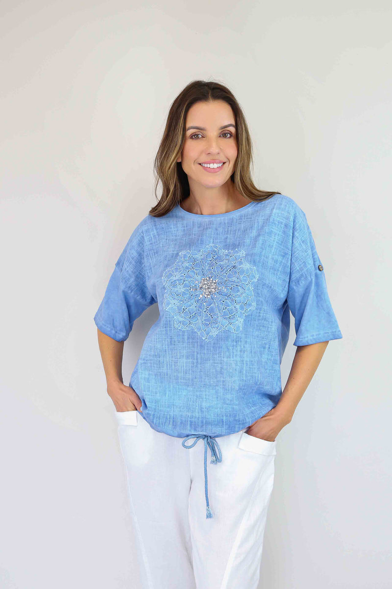 Fairy Tern Flower-Lace Front Top – Merric