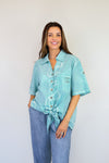FairyTern Tie Front 100% Cotton Shirt